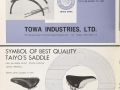 Vintage T.N.K Towa and Taiyo saddle advertisement